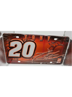Vtg 2003 Tony Stewart #20 Winners Circle License Plate Nascar New Plastic Sealed